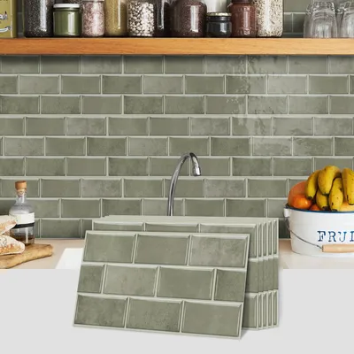 Immagine prodotto di Piastrelle adesive per rivestimento cucina, 12 pezzi, ideali per la ristrutturazione