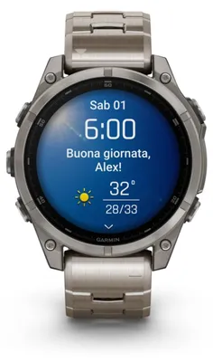 Obrázok produktu pre Garmin Fenix 8, 3,56 cm (1.4"), AMOLED, Dotyková obrazovka, 32 GB, GPS, 73 g