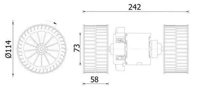 Produktbild von MAHLE AB 87 000S Gebläsemotor Innenraumgebläse passend für MERCEDES-BENZ ACTROS ACTROS MP2 / MP3