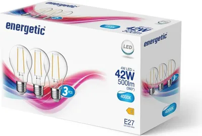 Produktbild von Nordlux 3er-Set LED Lampe Filament E27 4.6W 4000K neutralweiss Klar 5181010323