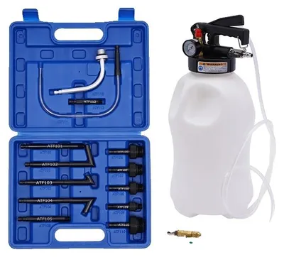 Productafbeelding van Olieverversingsapparaat, 10 liter capaciteit, veiligheidsventiel van 43 psi, dubbele af- en toevoer, ideaal voor transmissieolie, geschikt voor smeerolie