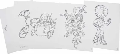 Produktbild von Spiderman Malbuch-Set mit 12 Malseiten, 6 Buntstiften und Aufklebern, 25x20x1 cm