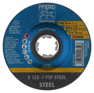 Zdjęcie produktu dla PFERD 62011125, 12,5 cm, 7,2 mm, 12200 RPM, 10 szt.