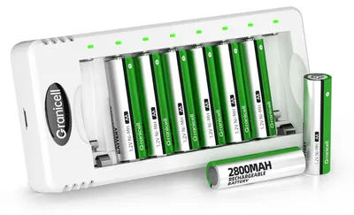 Productafbeelding van Oplaadbare batterijen met oplader (AA)