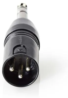 Produktbild von Nedis XLR Adapter - XLR 3-Pin Stecker - 6.35 mm Stecker - Vernickelt - Gerade - Metall - Schwarz - 1 Stück - Plastikbeutel