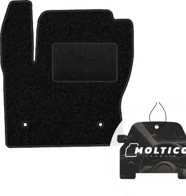 Immagine prodotto di moto-MOLTICO tappetino conducente auto velours lato conducente tappetini auto nero tappetino conducente 1 pezzo adatto per Ford Kuga II 2012-2019