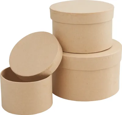 Produktbild von VBS Pappschachtelsatz "Rund", 3er-Set, Ø12/10/8cm