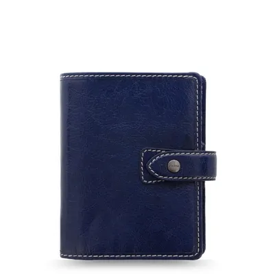 Zdjęcie produktu dla Skórzany organizer Filofax z kieszenią Malden w kolorze granatowym