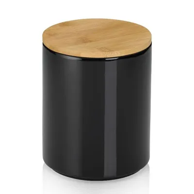Produktbild von Küchenbehälter, Keramik/Bambus, 1,7 l, Durchmesser 14 x 17,5 cm, schwarz Cady / Kela