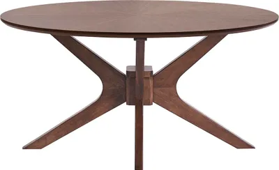 Produktbild von Miliboo - Ovaler Couchtisch aus dunklem Walnussholz L90 cm DIELLI