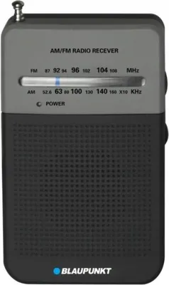 Produktbild von BLAUPUNKT PR 3BK AM/FM Taschenradio – Retro Design, Klare Klangqualität