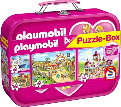 Zdjęcie produktu dla Schmidt Spiele Puzzle-Box: PLAYMOBIL, 100 szt., Zabawka, 5 lat(a)