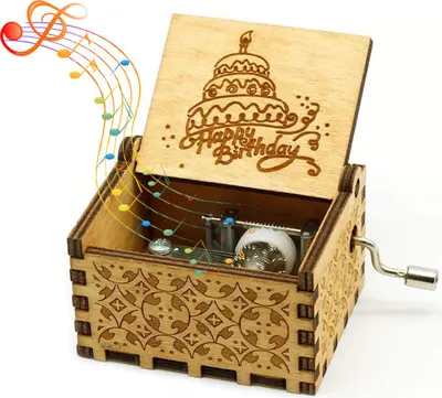 Produktbild von Spieluhren aus Holz, lasergravierte Vintage-Spieluhr aus Holz „Sunshine“, Geschenke zum Geburtstag/Weihnachten/Valentinstag