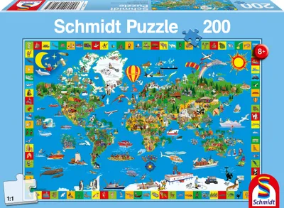 Produktbild von 200 Teile Schmidt Spiele Kinder Puzzle Deine bunte Erde 56118