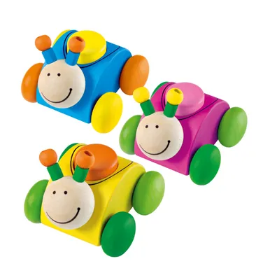 Produktbild von Selecta Babywelt Holz Rollspielzeug Rollina Käfer Quietsche krabbeln 61038