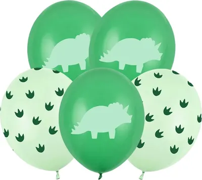 Produktbild von DINOSAURIER Latexballons Dino Paws Grün 5 Stk
