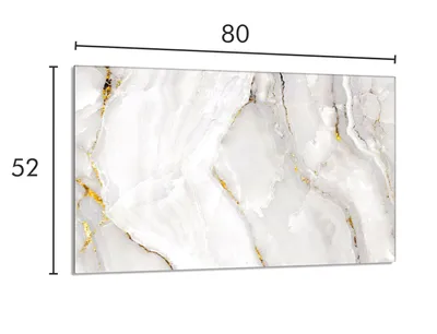 Imagen del producto de Cubierta protectora de vidrio para cocina, 80x52 cm, diseño mármol