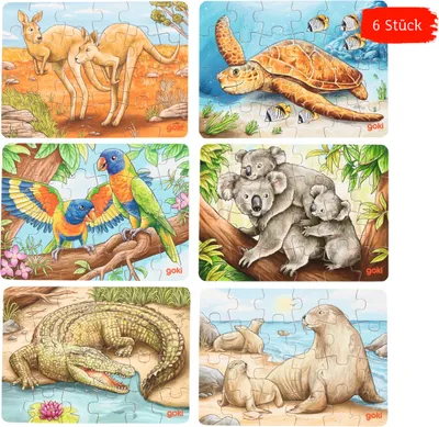 Produktbild von Mini-Puzzle Australische Tiere - 24 Teile
