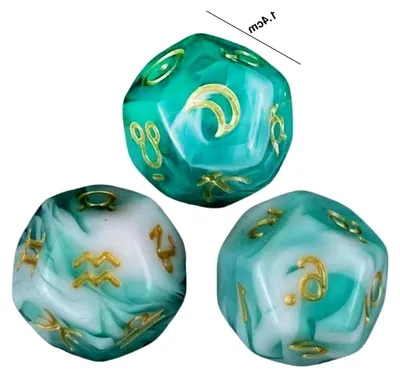 Produktbild von 6x3 Stücke Astrologie Würfel Polyeder Würfel Mehrseitige Würfel Sternbild Würfel Acryl Würfel für Brettspiele und Rollenspiele
