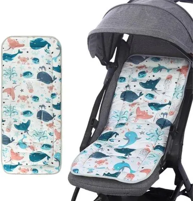 Immagine prodotto di Cuscino per passeggino/carrozzina - Cuscino universale reversibile in cotone traspirante