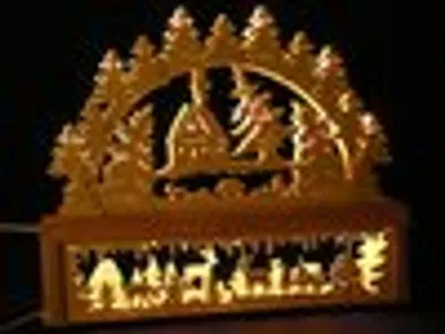 Produktbild von Original Erzgebirgischer Marken Schwibbogen Lichterbogen 50 x 43 cmKB50-0_24