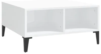 Produktbild von vidaXL Couchtisch Hochglanz-Weiß 60x60x30 cm Holzwerkstoff