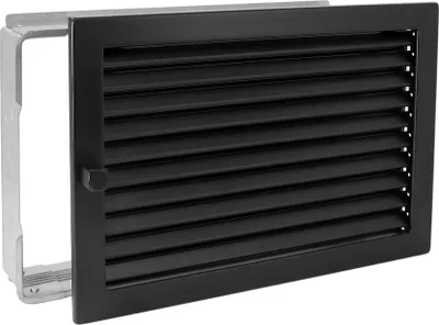 Produktbild von Warmluftgitter WG 3523 S Lüftungsgitter Schwarz 350 x 230mm Zuluft Abluftgitter