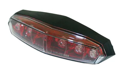 Image de Feux arrière KOSO Mini LED, rouge + transparent, homologué E