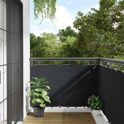 Image de vidaXL Pare-vue balcon Anthracite 90x500 cm Tissu Oxford