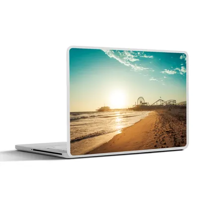 Produktbild von MuchoWow® Laptop Aufkleber Sticker Cover Strand - Meer - Sonnenuntergang - Riesenrad 25x18 cm - Laptop-Deko