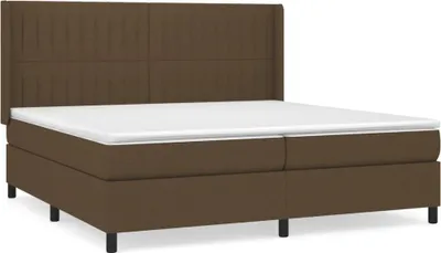 Obrázok produktu pre vidaXL Boxspring posteľ s matracom Tmavo hnedá 200x200 cm Látka