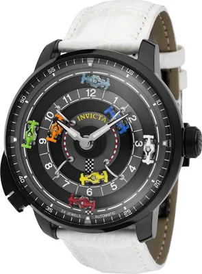 Produktbild von Invicta Racing 69134 Herrenarmbanduhr - Automatikwerk - Edelstahl mit Schwarzem Zifferblatt - 46 mm