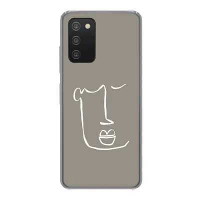 Produktbild von MuchoWow® Handyhülle Schutzhülle Hülle für Samsung Galaxy A33 5G Lippen - Abstrakt - Strichzeichnung Silikon Softcase Handy Hülle - Kartenhalter