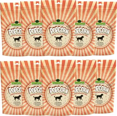 Produktbild von 10 x 100 g - Schecker Popcorn für Hunde - Lebergeschmack - glutenfrei - ohne Zuckerzusatz