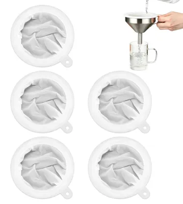 5-teiliges Feinsieb-Set, Kunststoff, 13 cm, weiß, für Mehl & Puderzucker
