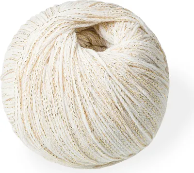 Produktbild von Goldnaturweiß Geflochtene Baumwollgarn 100g 200 m, Recyceltes Baumwollgarn