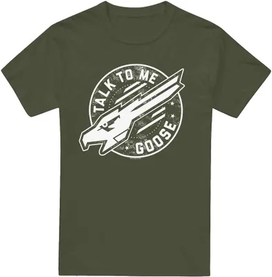 Image de Top Gun - "Talk To Me Goose" T-shirt pour homme TV6835 (XXL) (Vert militaire)