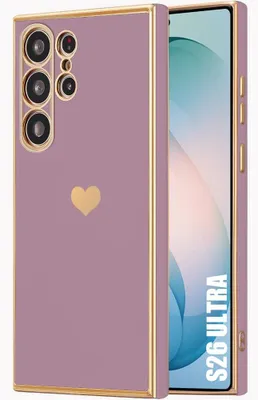 Image de Coque pour Samsung Galaxy S26 Ultra, Silicone avec Motif Cœur Protection Antichoc Slim Violet