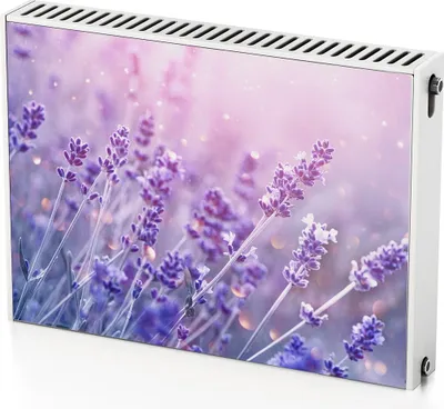 Produktbild von Lavendel – Magnetische Heizkörperabdeckung – 80x60 cm – Magnet Heizkörperabdeckung – 3D Würfel – Heizkörperverkleidung – Magnetische Wandverkleidung – Wetterfest