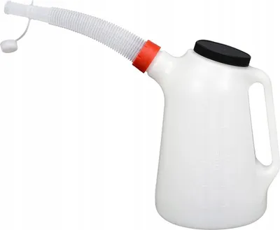 Produktbild von LUXTOM | Ölkanne, 5L Weiß, Füllkanne, Messbecher, Messkanne, Universalkanne, Messbecher, Einfüll-Kanne für Öl