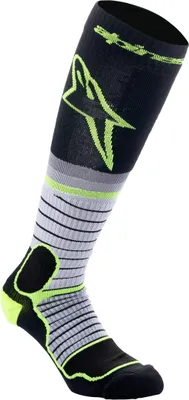Image de Chaussettes de motocross Alpinestars Pro, noir/jaune, S