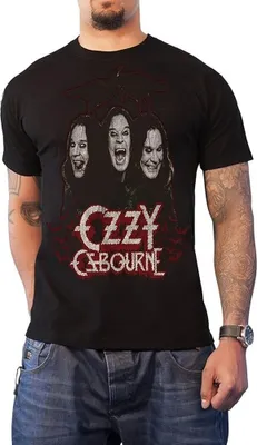 Image de Ozzy Osbourne - "Crows & Bars" T-shirt pour homme/femme unie RO7202 (XL) (Noir)