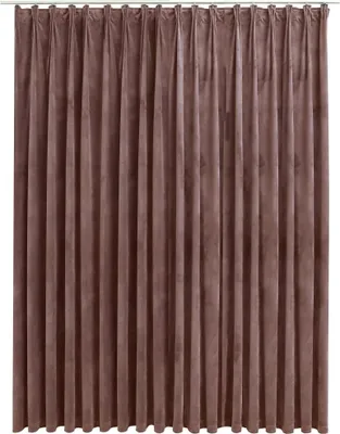 Zdjęcie produktu dla vidaXL Zasłona zaciemniająca z haczykami aksamitna antyczny róż 290 x 245 cm