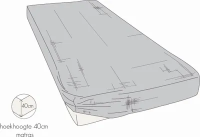 Produktbild von Kayori Nikko Spannbettlaken 40cm Steg Größe 180x200cm Farbe Silbergrau