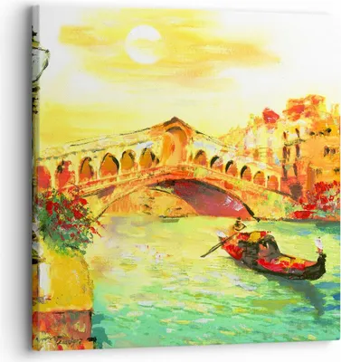 Produktbild von Bild auf Leinwand - Leinwandbild - Venedig Gondel - 30x30cm - Wand Bild - Wanddeko - Wandbilder - Leinwanddruck - Bilder - Kunstdruck - Wanddekoration - Leinwand bilder - Wandkunst - AC30x30-3841
