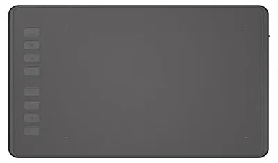 A top-down view of a digital drawing tablet.