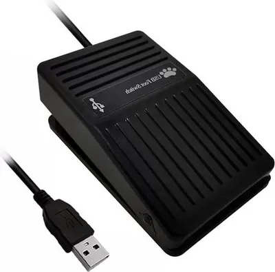 Image de Simulateur de clavier à pédale USB avec interrupteur mécanique unique - Combinaison de touches définie par l'utilisateur pour les jeux d'acquisition d'images médicales - Accessoires informatiques avec câble de 2 m/78,7 pouces.