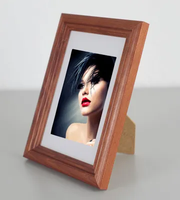 Produktbild von Artos Holz Bilderrahmen Acrylglas Plexi Lifestyle Foto Rahmen Collage Wanddeko Poster - Farbe: Braun | Format: 10x15