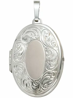 Produktbild von JOBO Medaillon 925 Sterling Silber rhodiniert teilmattiert