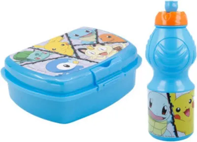 Produktbild von Pokemon Pikachu Kinder 2 teiliges Set Brotdose Trinkflasche 400 ml